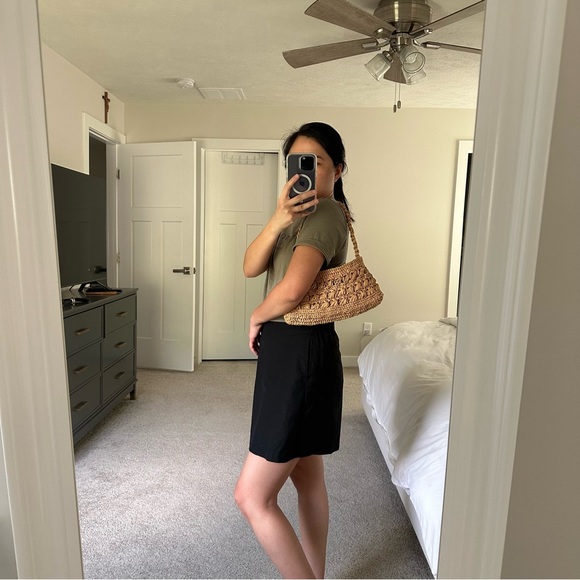 Hand crochet raffia baguette bag - Picture 6 of 9